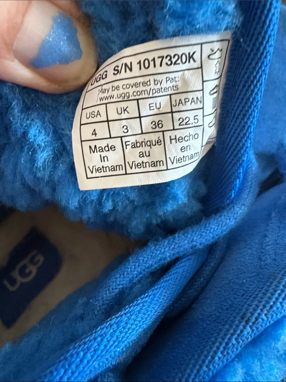 UGG Kids Bright Blue Suede Lace-Up Boots